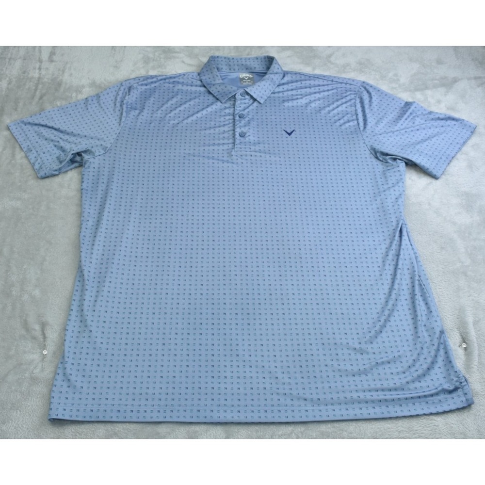 Callaway Opti-Dri Men's Polo Shirt Size XL Golf Performance Blue Short Sleeve